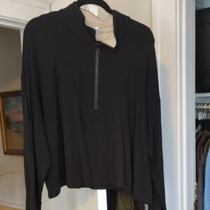 Lane Bryant Black Zip-Up Sweatshirt